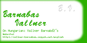 barnabas vallner business card